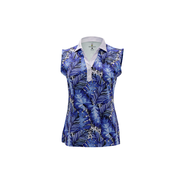 Women's Zebra Leafs Sleeveless Polo ROLO