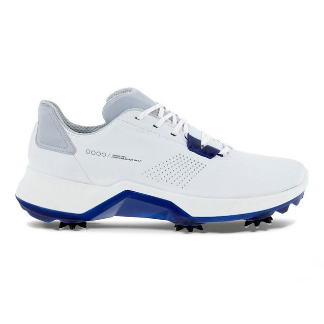 Men's BIOM G5 Spiked Golf Shoe - White/Blue | ECCO | Golf Town Limited