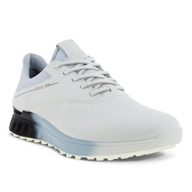 Men's S-Three Spikeless Golf Shoe - White | ECCO | Golf Shoes 