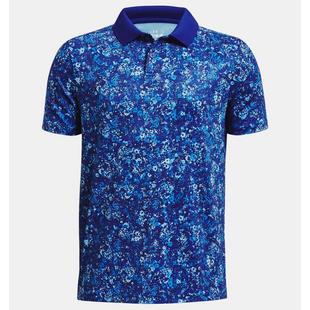 Boy's Performance Floral Speckle Short Sleeve Polo