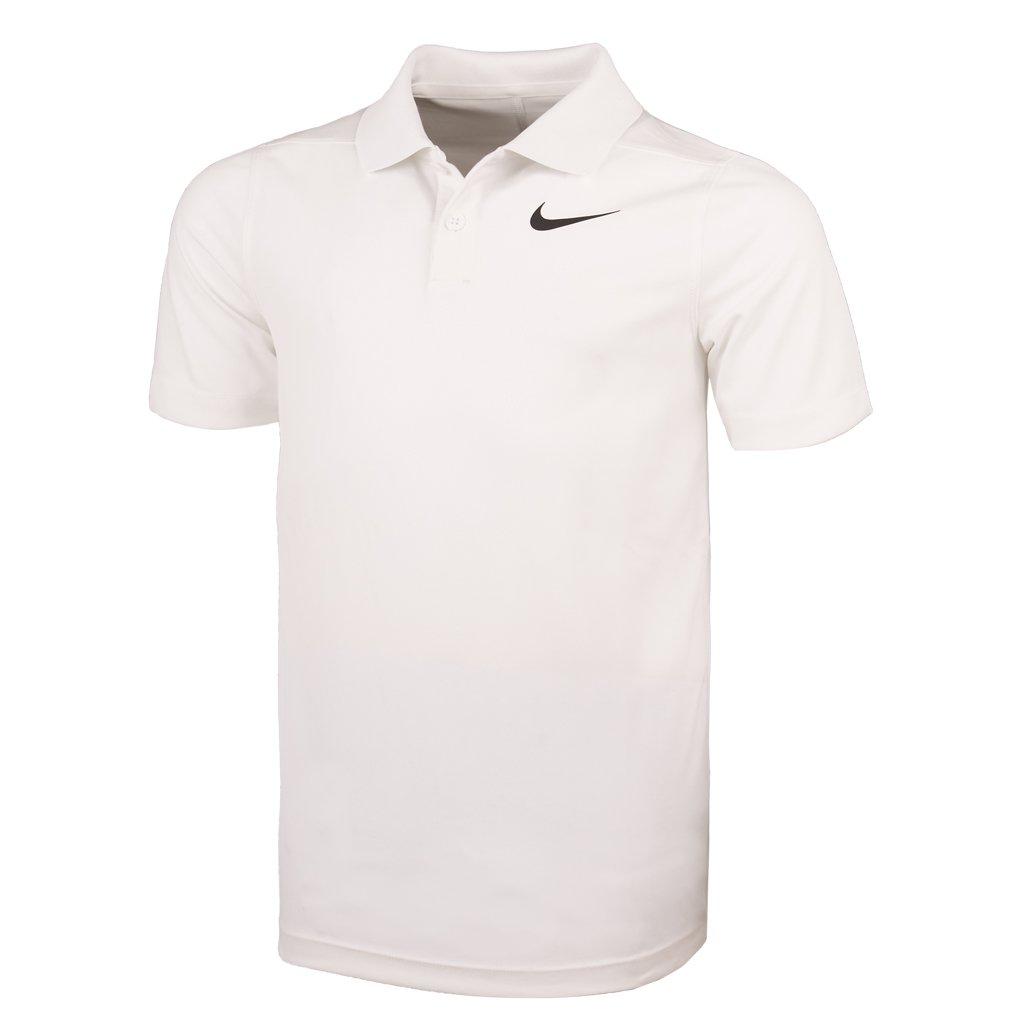 Nike | Boy's Dri-Fit Victory Short Sleeve Polo Shirt | in White, Size Largearge, Size Large