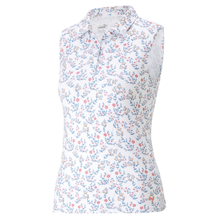 Girl's MATTR Micro Floral Sleeveless Polo