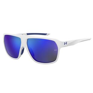 Dominate Matte White/Blue ML Mirror Sunglasses