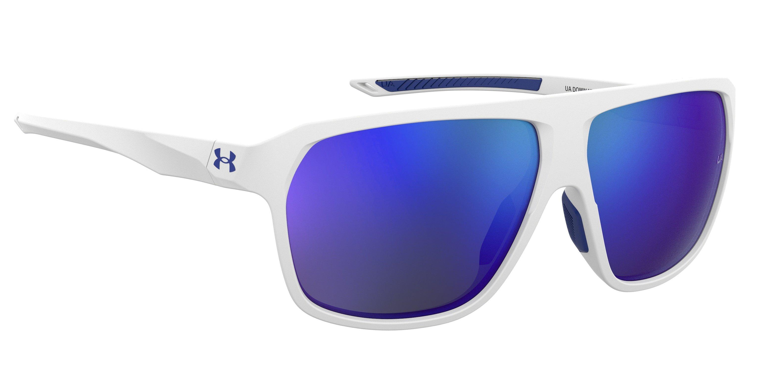Dominate Matte White/Blue ML Mirror Sunglasses