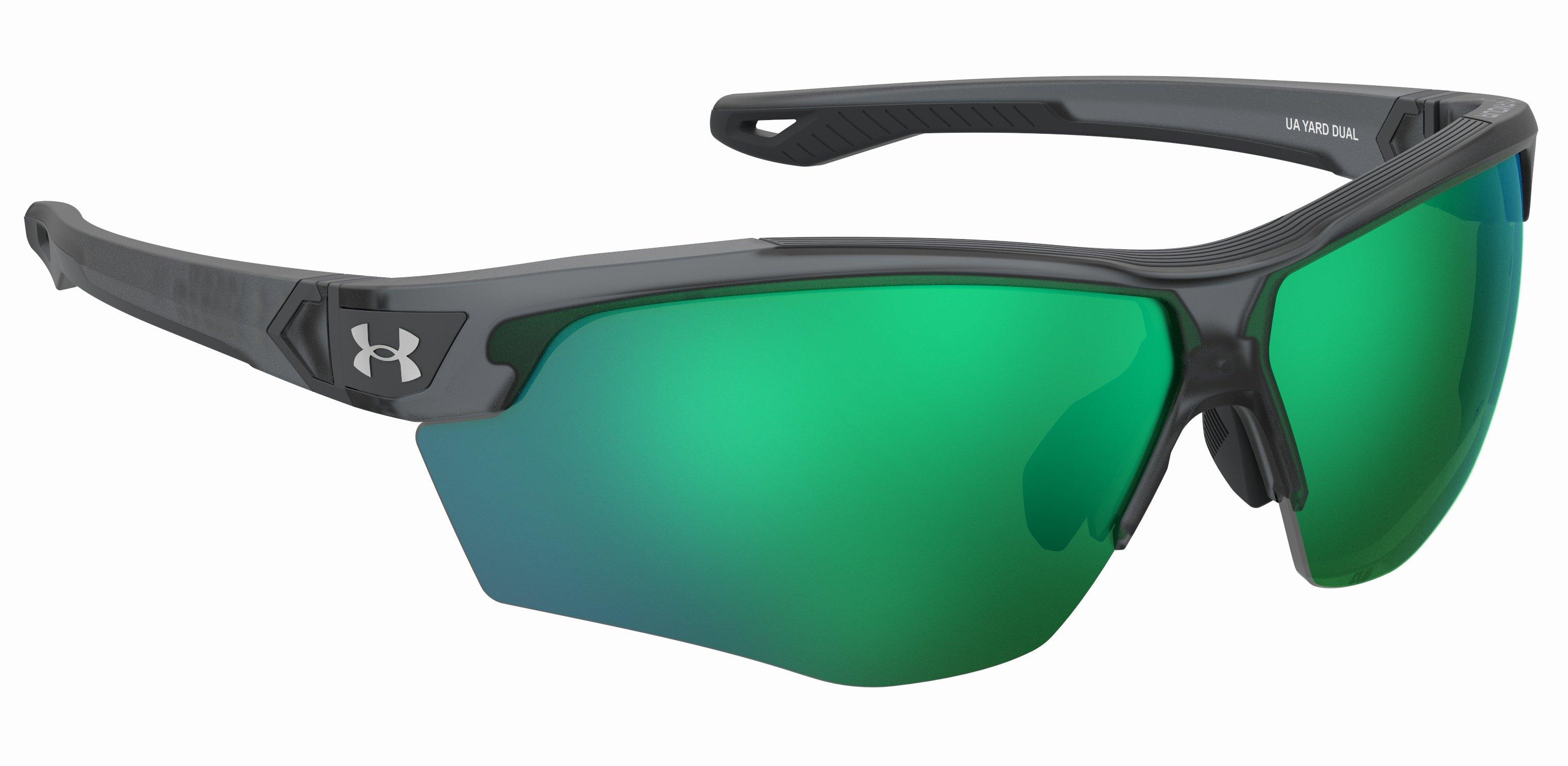 Yard Dual Mt Transparent Pitch Grey/Emerald ML Mirror Sunglasses