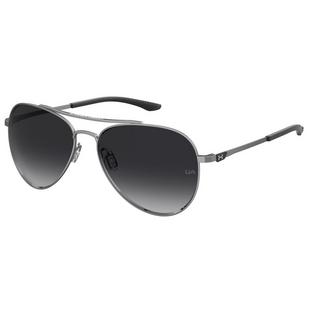 Unisex Instinct Shiny Dark Ruthenium/Grey Polarized Sunglasses