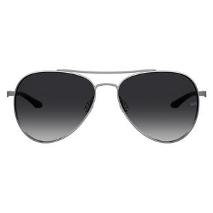 Unisex Instinct Shiny Dark Ruthenium/Grey Polarized Sunglasses UNDER ARMOUR