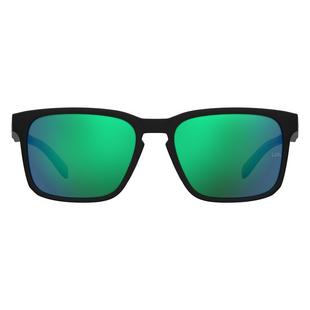 Unisex Assist 2 Shiny Black/Emerald Mirror Sunglasses UNDER ARMOUR