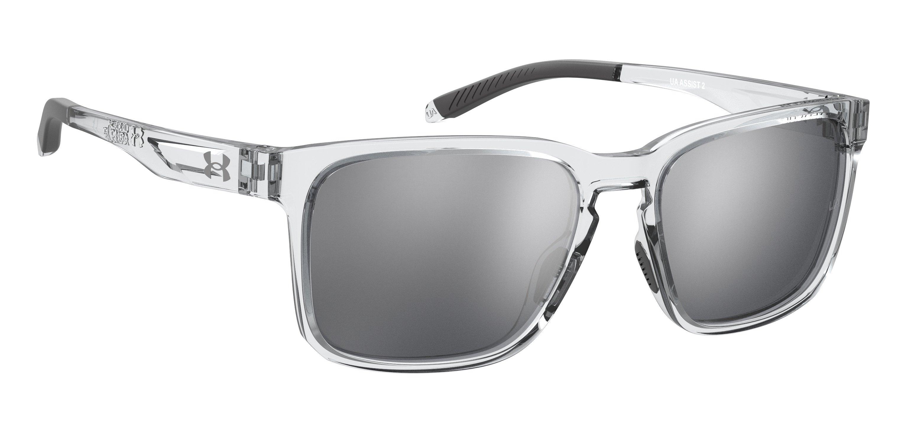 Unisex Assist 2 Crystal Clear/Chrome Mirror Sunglasses