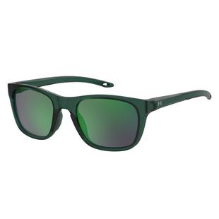 Unisex Raid Transparent Green/Grey/Green Mirror Sunglasses