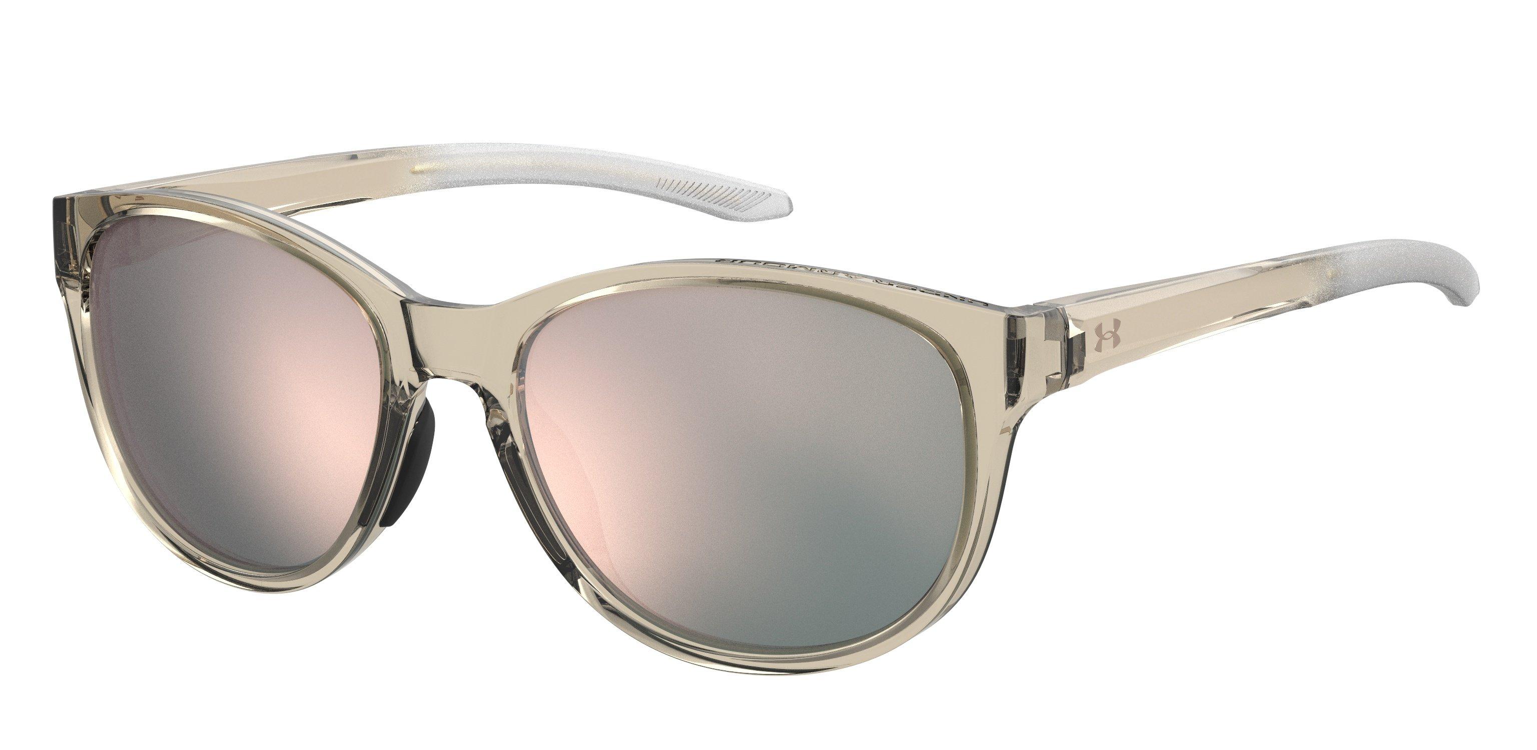 Women's Breathe Transparent Grey/Rose Gold Mirror Sunglasses