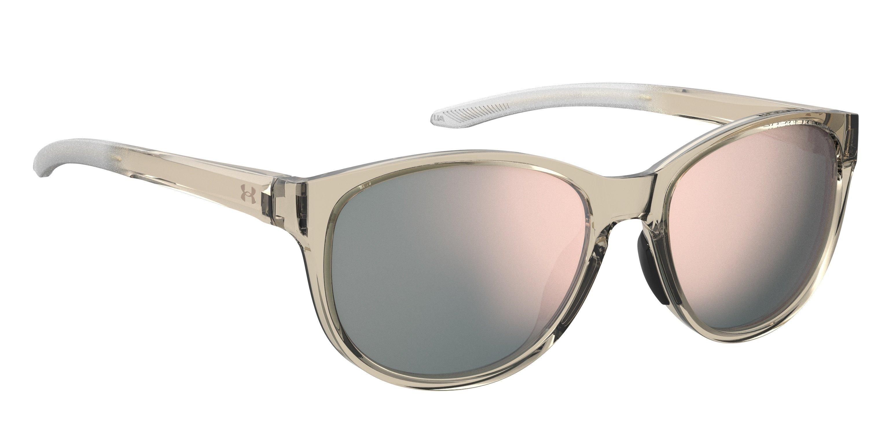Women's Breathe Transparent Grey/Rose Gold Mirror Sunglasses