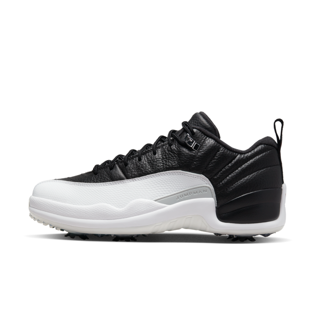 Air Jordan XII Low Spiked Golf Shoe - White/Black | NIKE | Golf