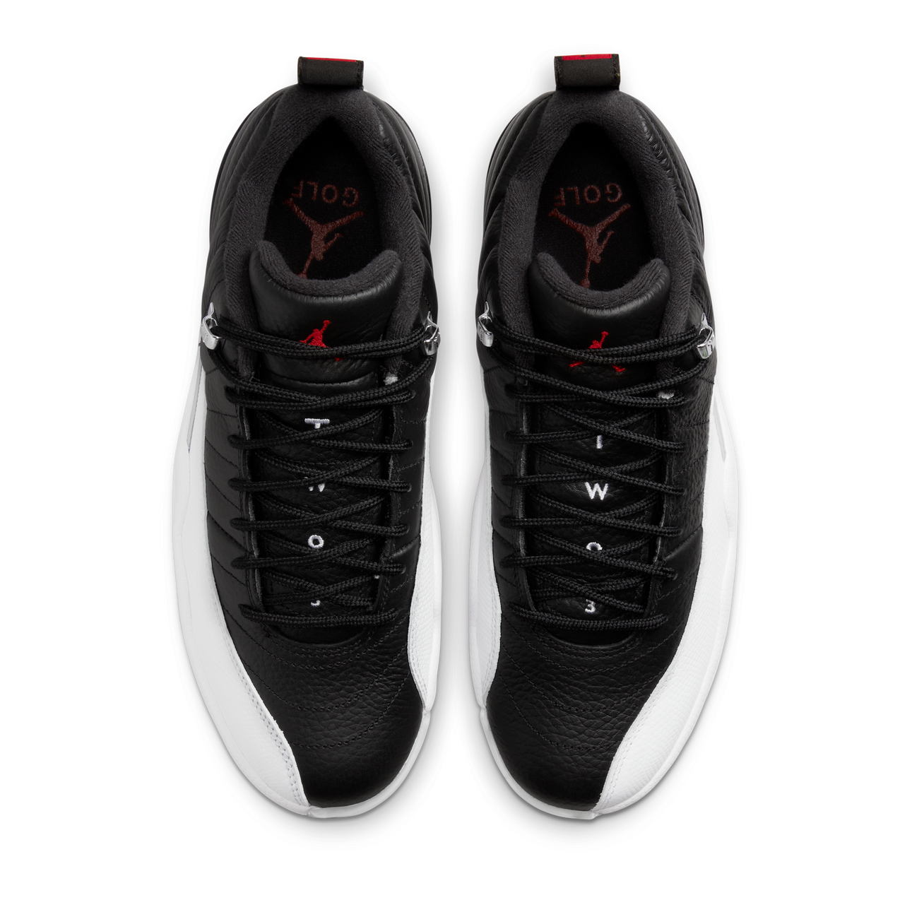 Air Jordan XII Low Spiked Golf Shoe - White/Black | NIKE | Golf