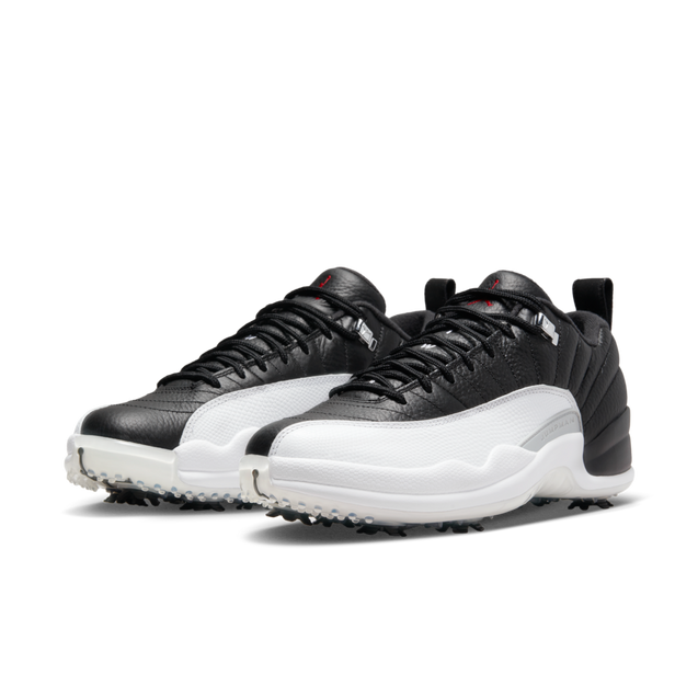 Air Jordan XII Low Spiked Golf Shoe - White/Black | NIKE | Golf