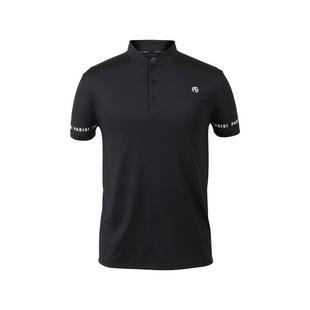 Men's Solid Henley Collar Short Sleeve Polo