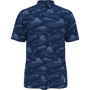 Men's Allover Scenic Print Short Sleeve Polo PGA TOUR