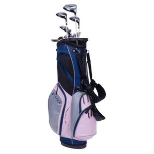 Ensemble complet Ashley de 11 pièces avec sac sur pied - Marine/Rose NANCY LOPEZ