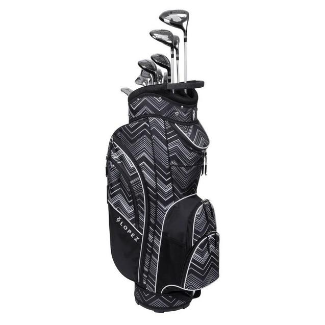Women's Erinn 11-Piece Cart Bag Package Set with Graphite Shafts- Chevron NANCY LOPEZ