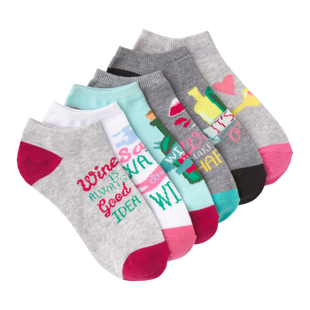 Women's Wine Time Ankle Sock 6-Pack