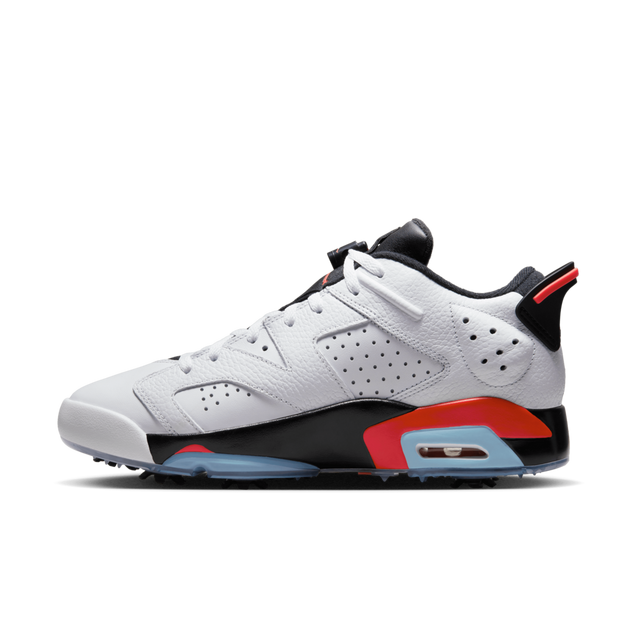 Air Jordan Retro 6 G Spiked Golf Shoe-White/Black/Red | NIKE 