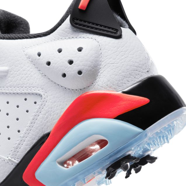 Air Jordan Retro 6 G Spiked Golf Shoe-White/Black/Red | NIKE