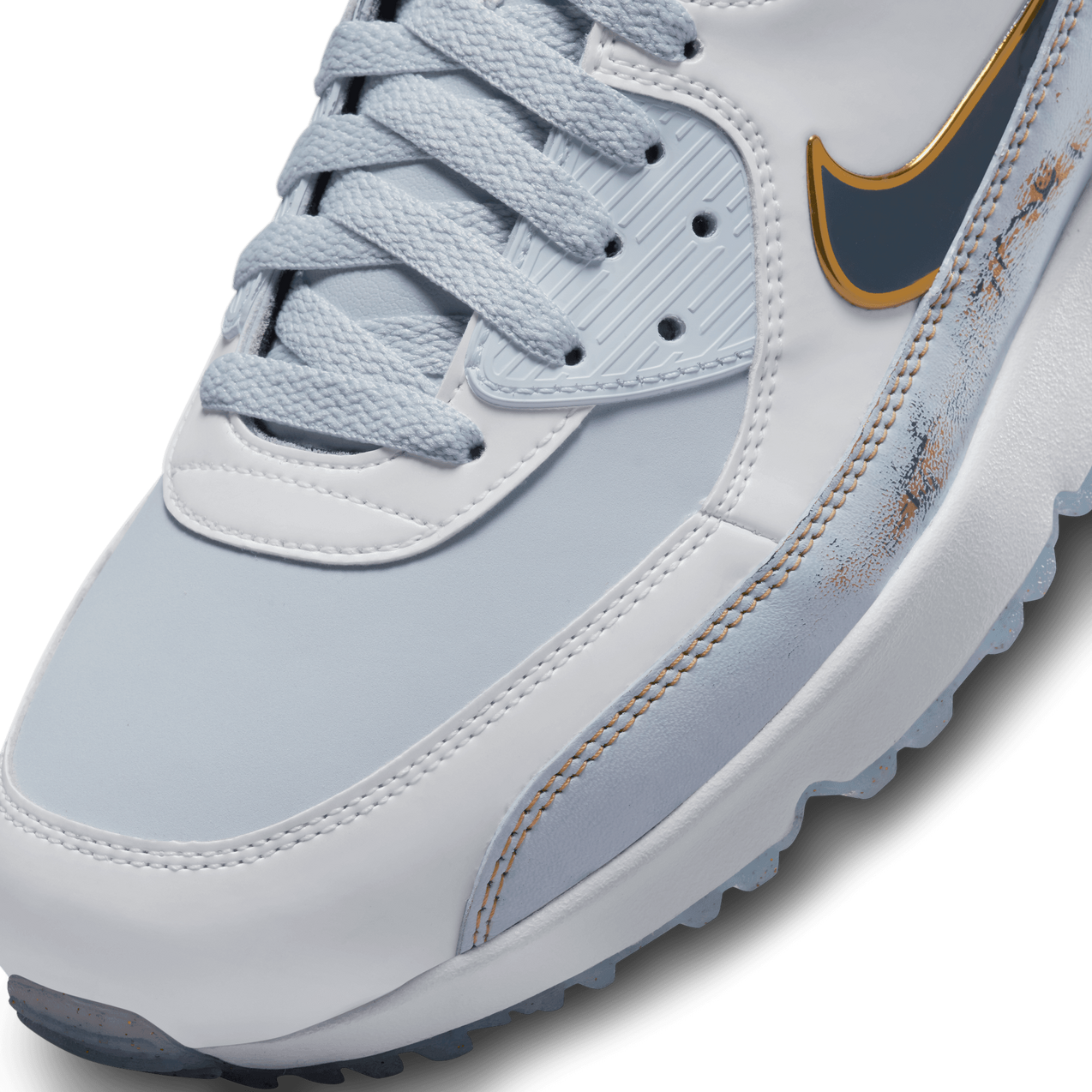 Air Max 90 G NRG Spikeless Golf Shoe-Gold/Navy/White