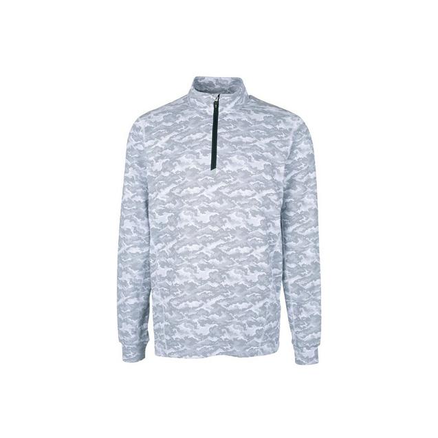 Men's Traverse Camo Print Stretch 1/4 Zip Pullover CUTTER & BUCK
