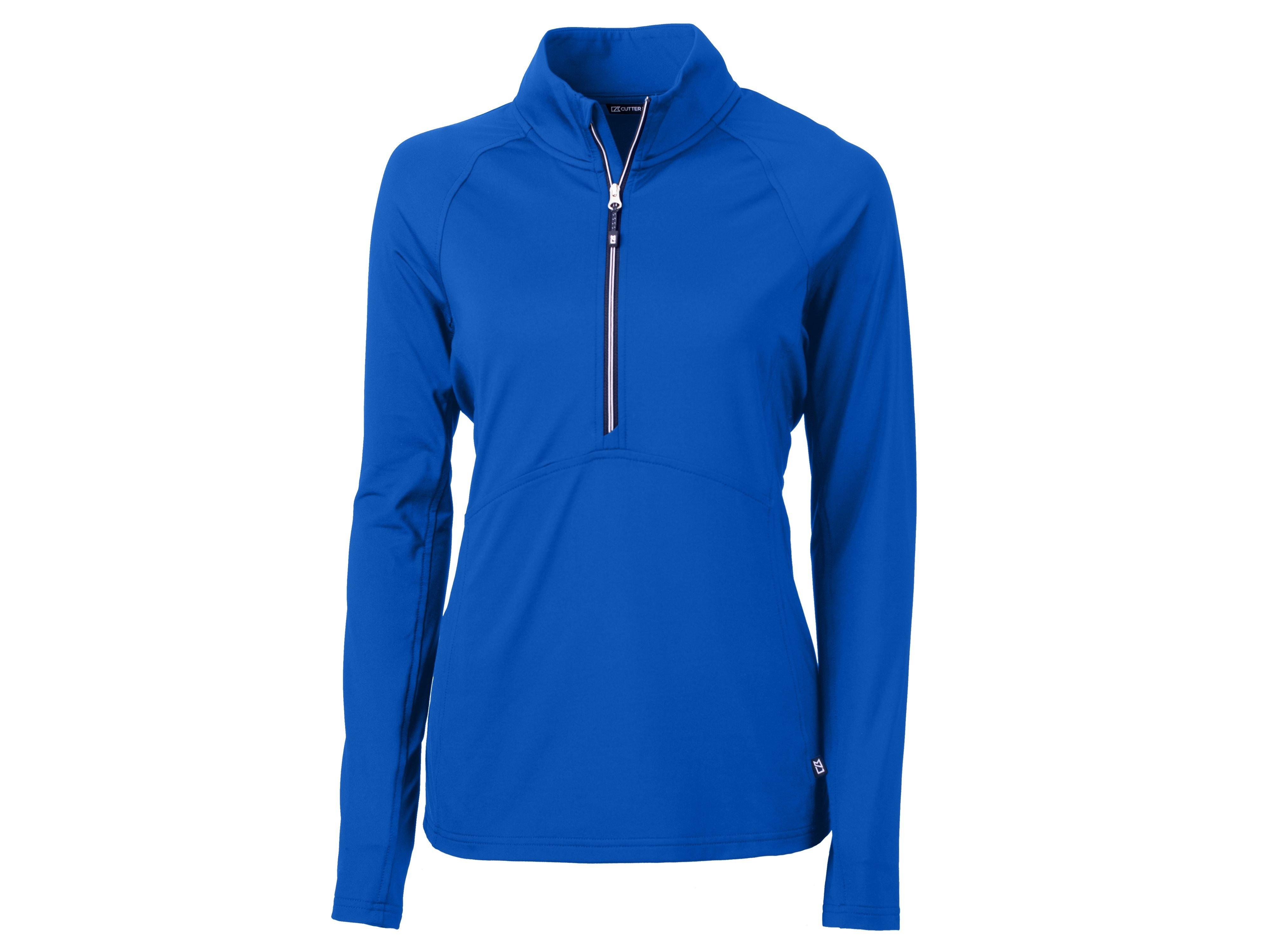 Cutter & Buck | Women's Adapt Eco Knit Stretch Recycled 1/2 Zip Pullover | in Blue, Size 3Xl