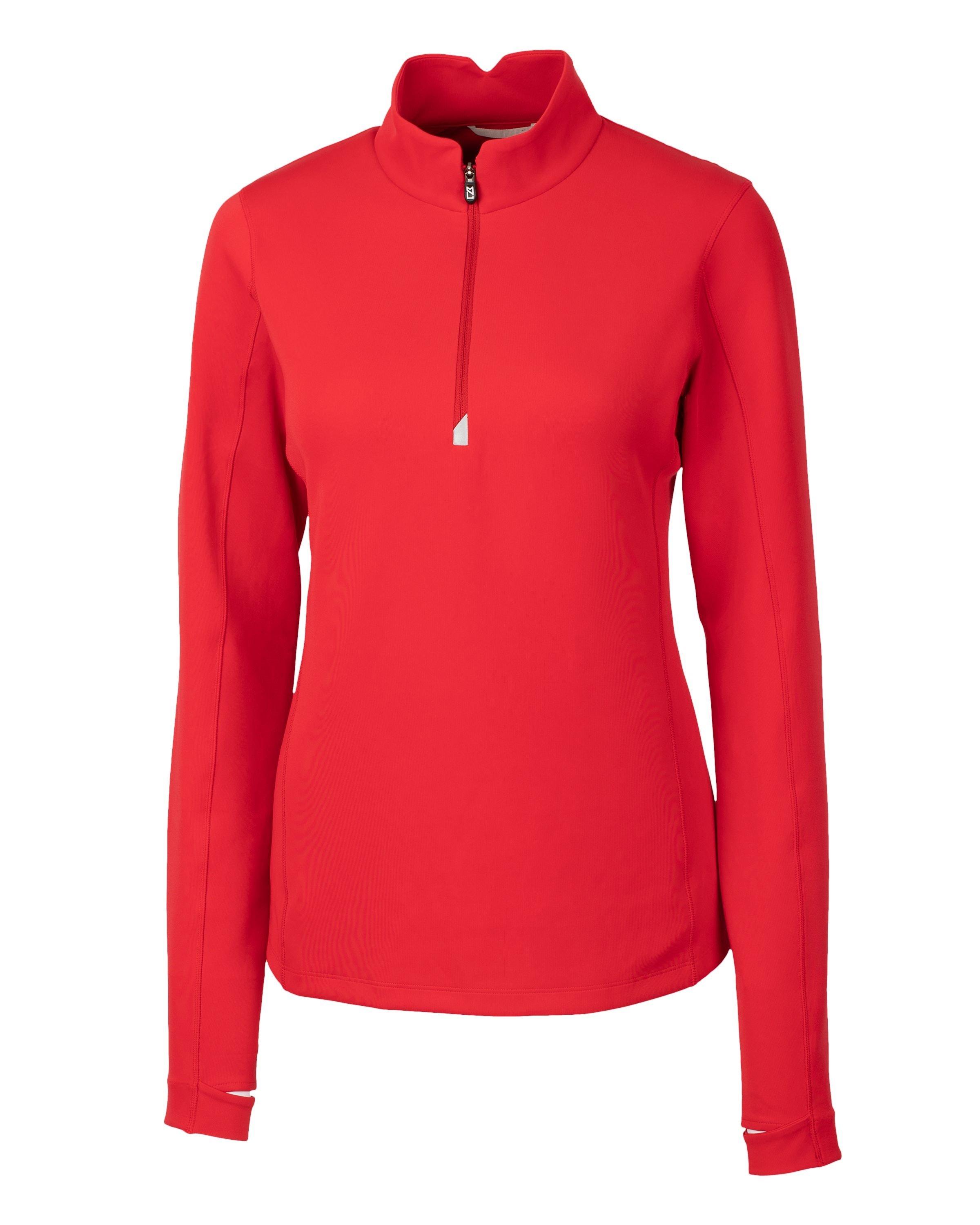 Cutter & Buck | Women's Traverse Stretch 1/4 Zip Pullover | in Red, Size 3Xl