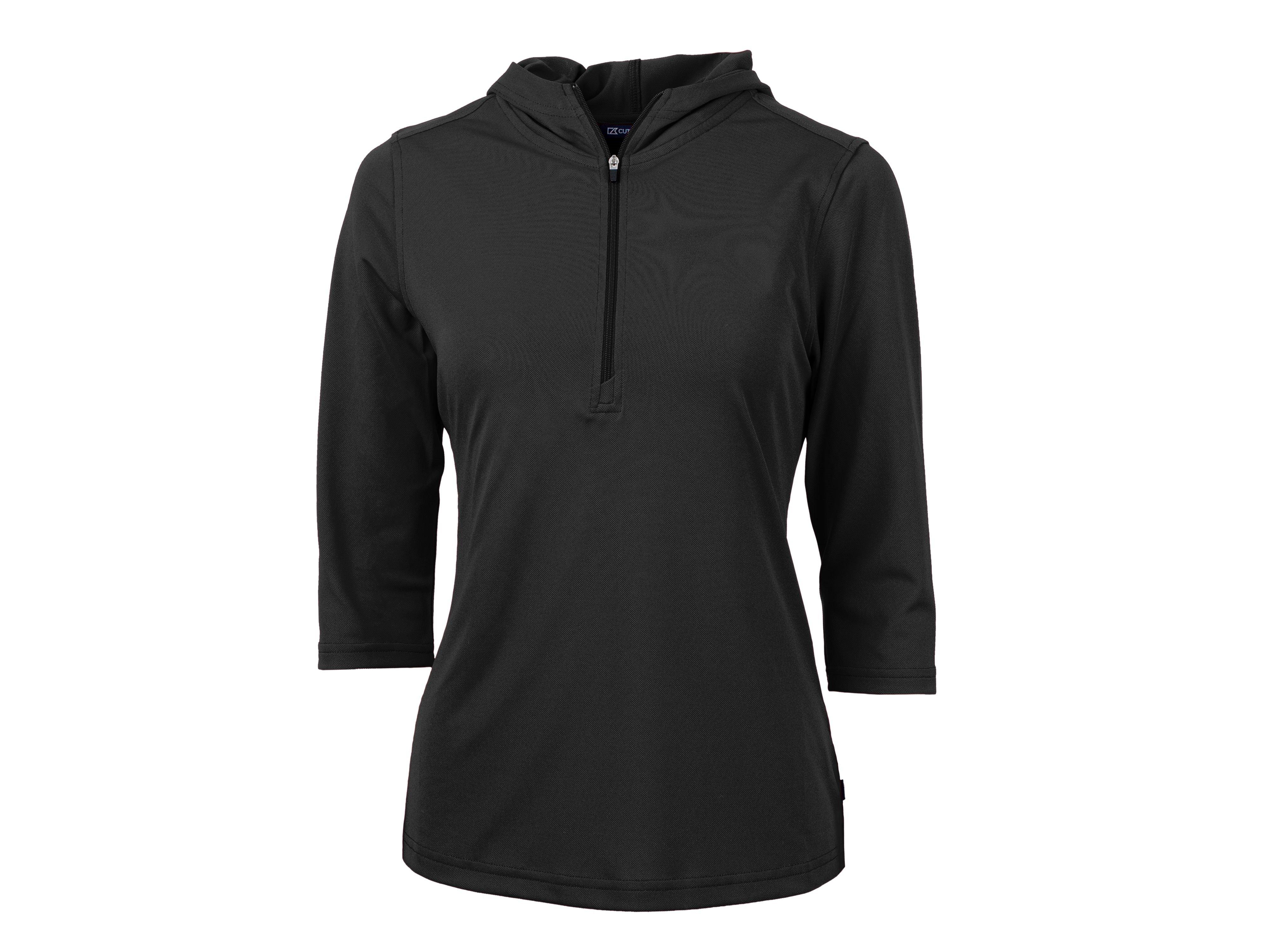 Women's  Virtue Eco Pique Recycled 1/2 Zip Pullover Hoodie