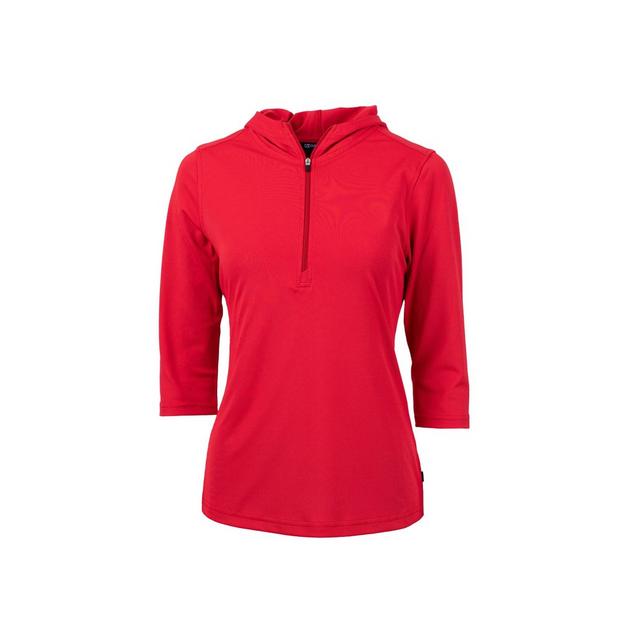 Women's  Virtue Eco Pique Recycled 1/2 Zip Pullover Hoodie CUTTER & BUCK