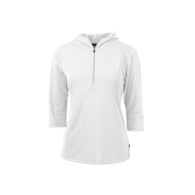 Women's  Virtue Eco Pique Recycled 1/2 Zip Pullover Hoodie CUTTER & BUCK