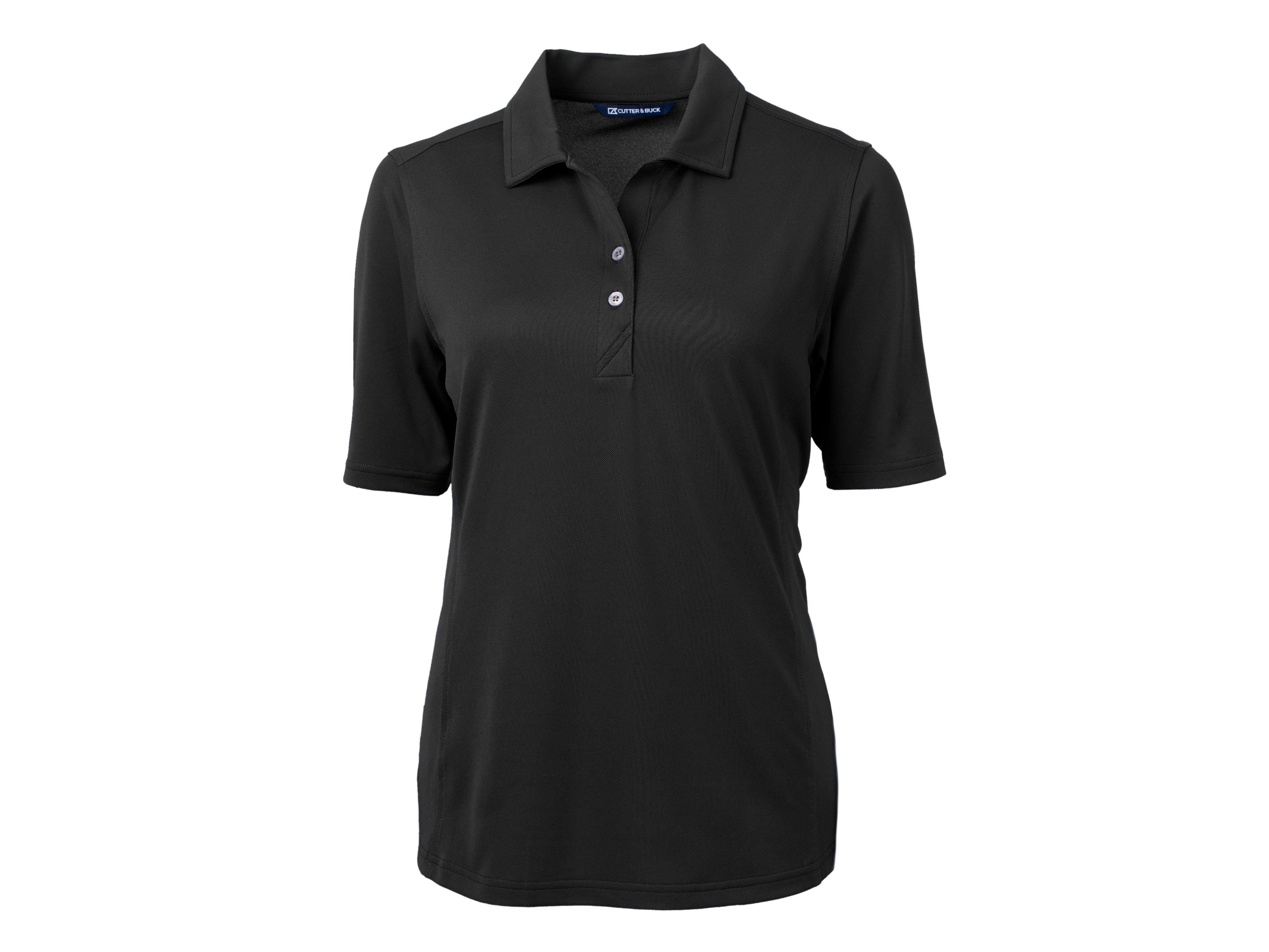 Cutter & Buck | Women's Virtue Eco Pique Recycled Short Sleeve Polo Shirt | in Black, Size 3Xl
