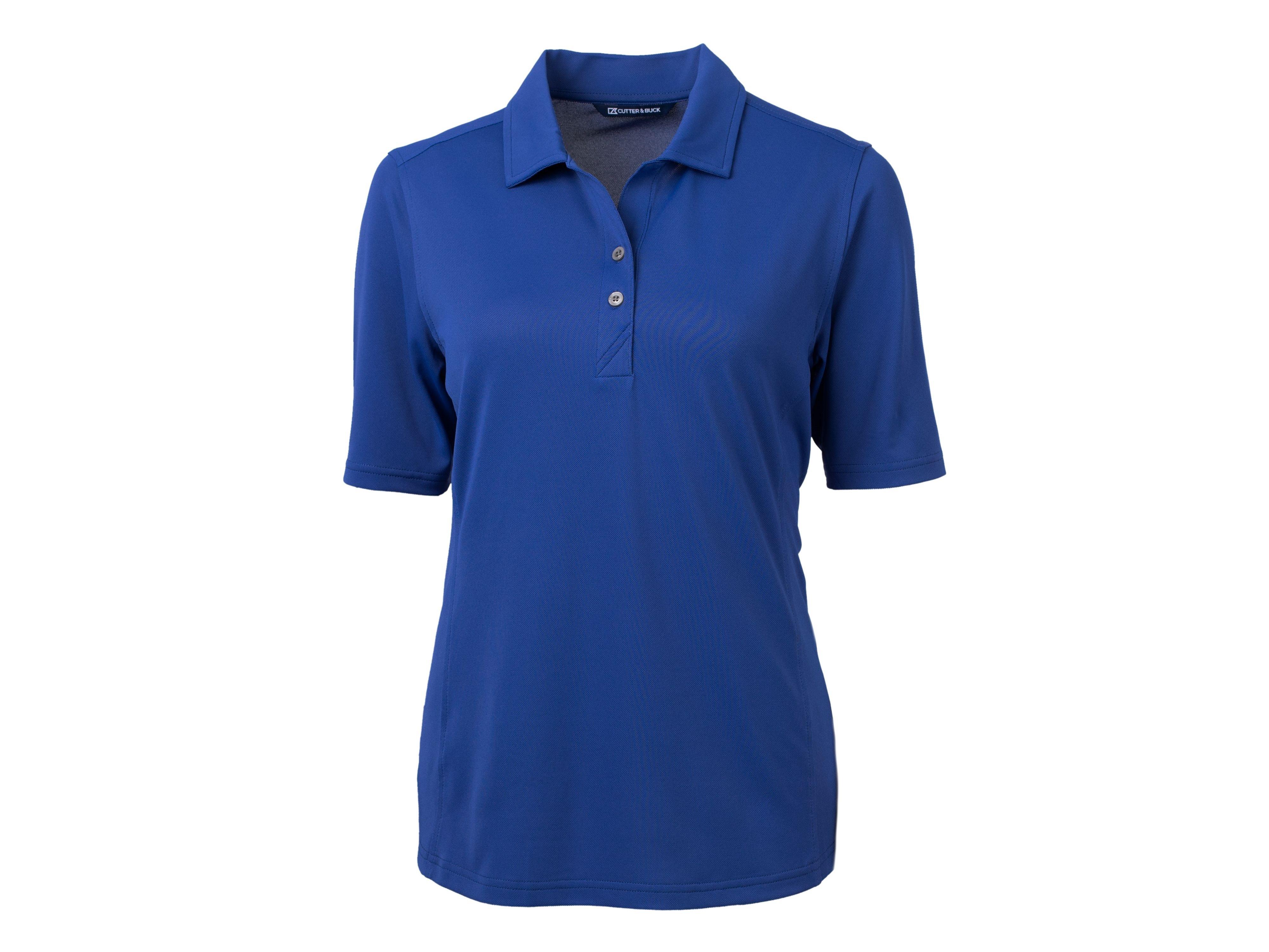 Cutter & Buck | Women's Virtue Eco Pique Recycled Short Sleeve Polo Shirt | in Blue, Size 3Xl