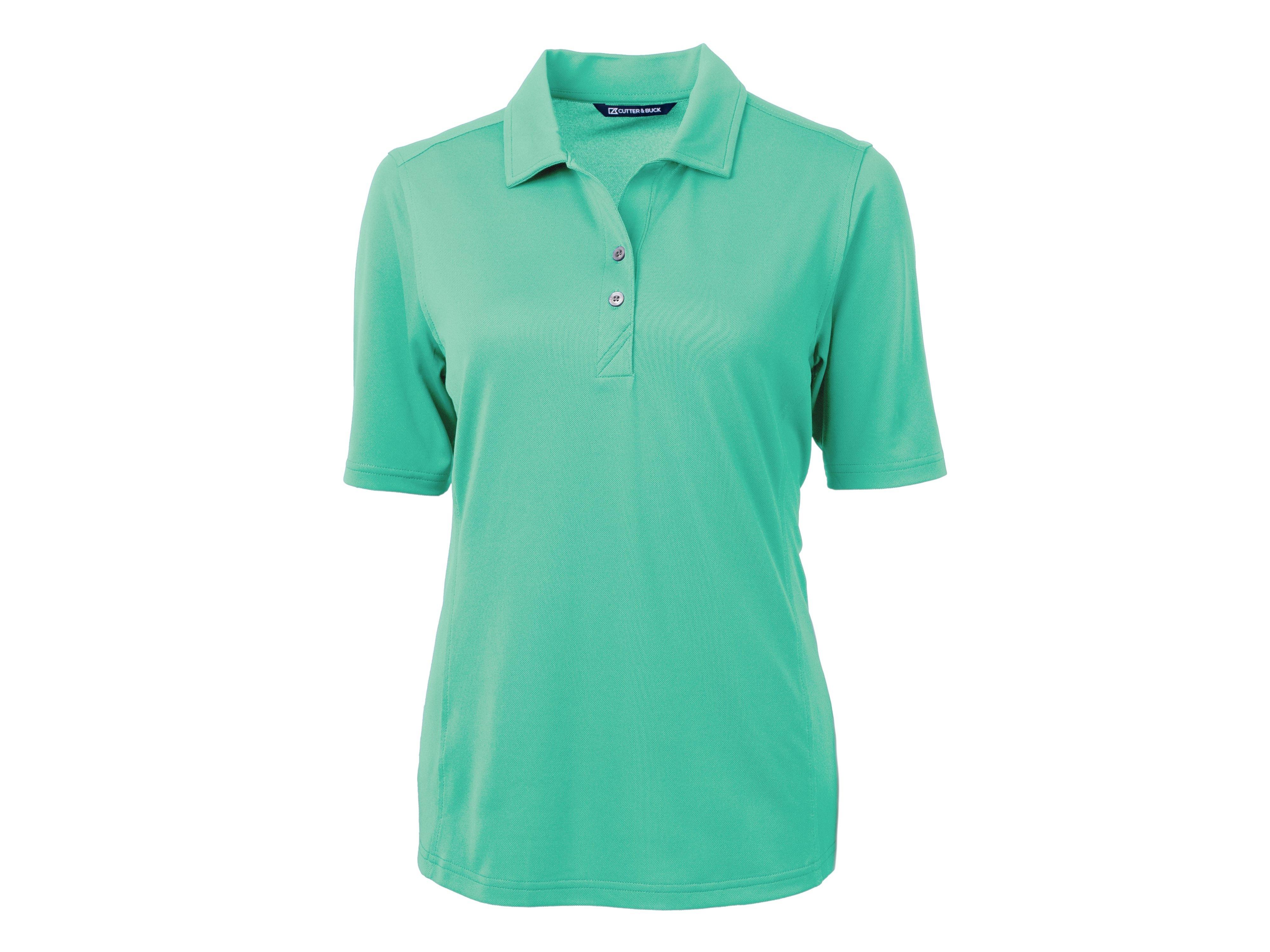Cutter & Buck | Women's Virtue Eco Pique Recycled Short Sleeve Polo Shirt | in Green, Size 3Xl
