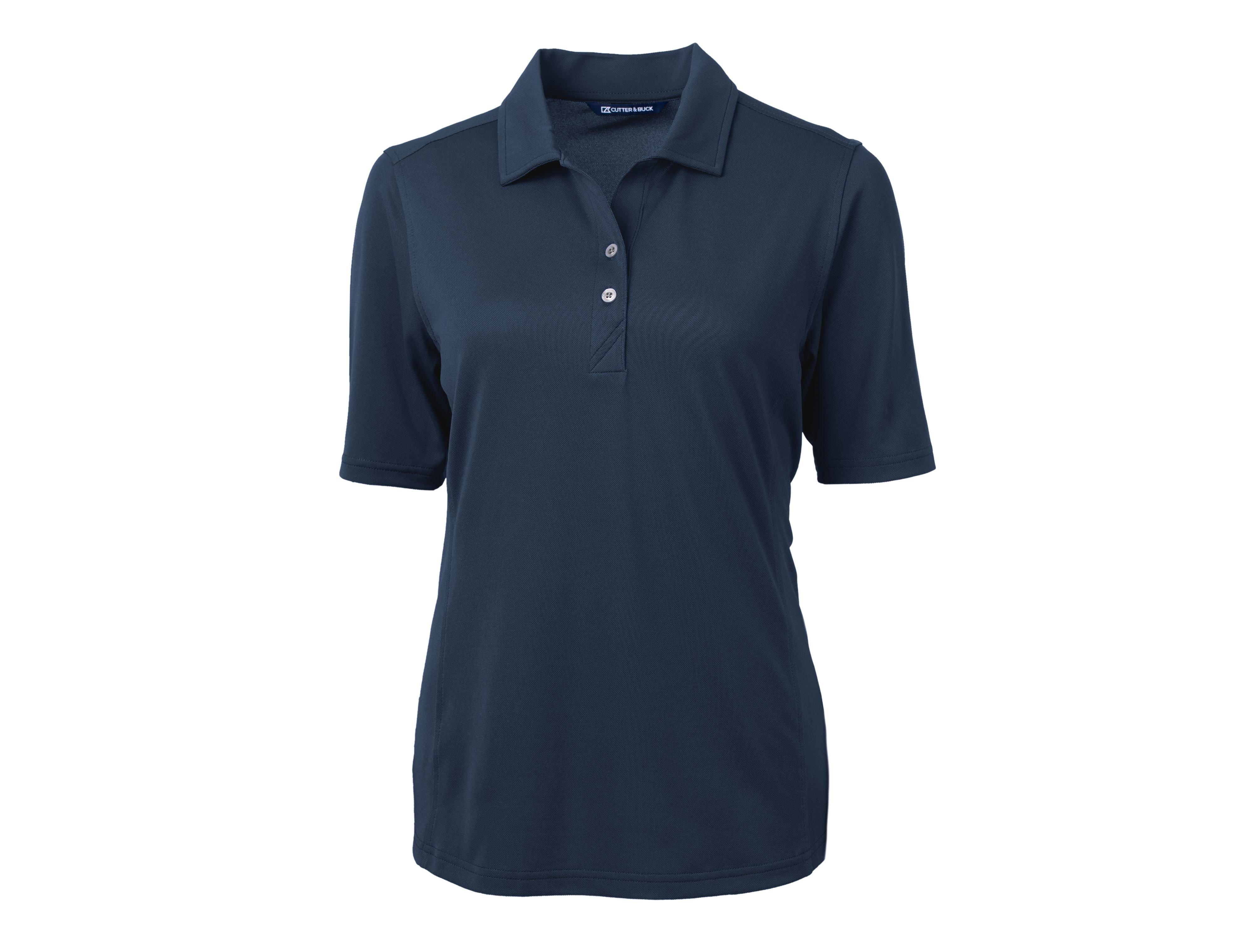 Cutter & Buck | Women's Virtue Eco Pique Recycled Short Sleeve Polo Shirt | in Navy, Size 3Xl