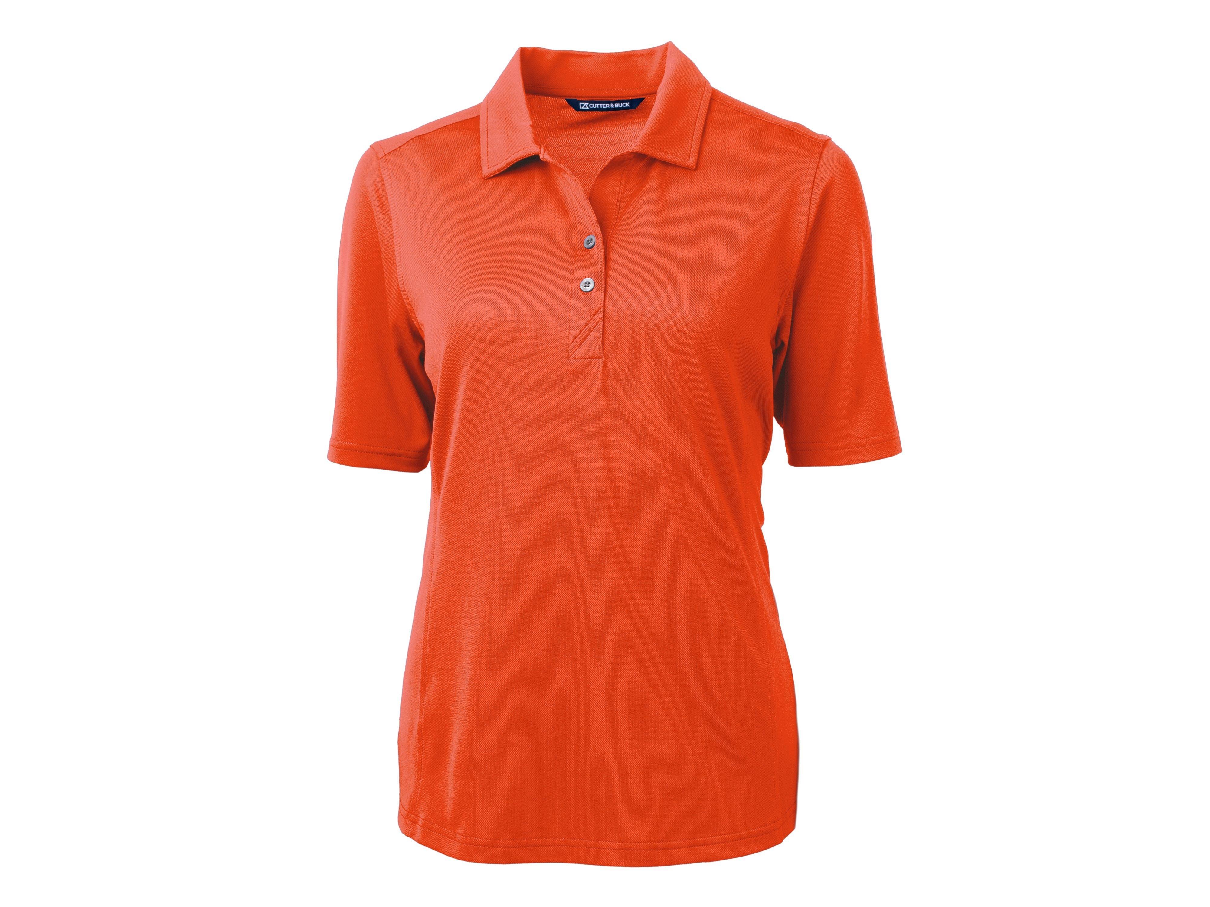 Cutter & Buck | Women's Virtue Eco Pique Recycled Short Sleeve Polo Shirt | in Orange, Size 3Xl