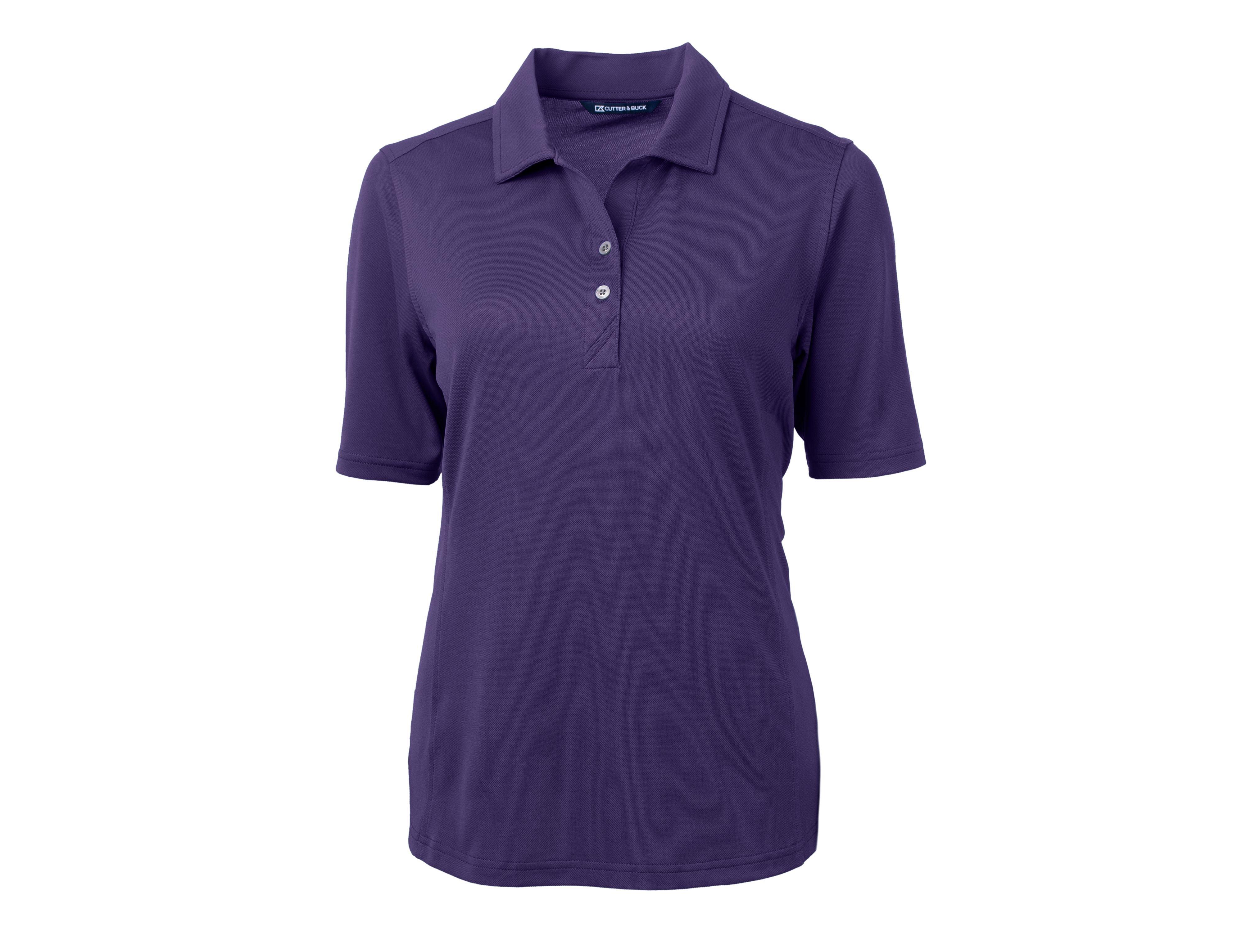 Cutter & Buck | Women's Virtue Eco Pique Recycled Short Sleeve Polo Shirt | in Purple, Size 3Xl