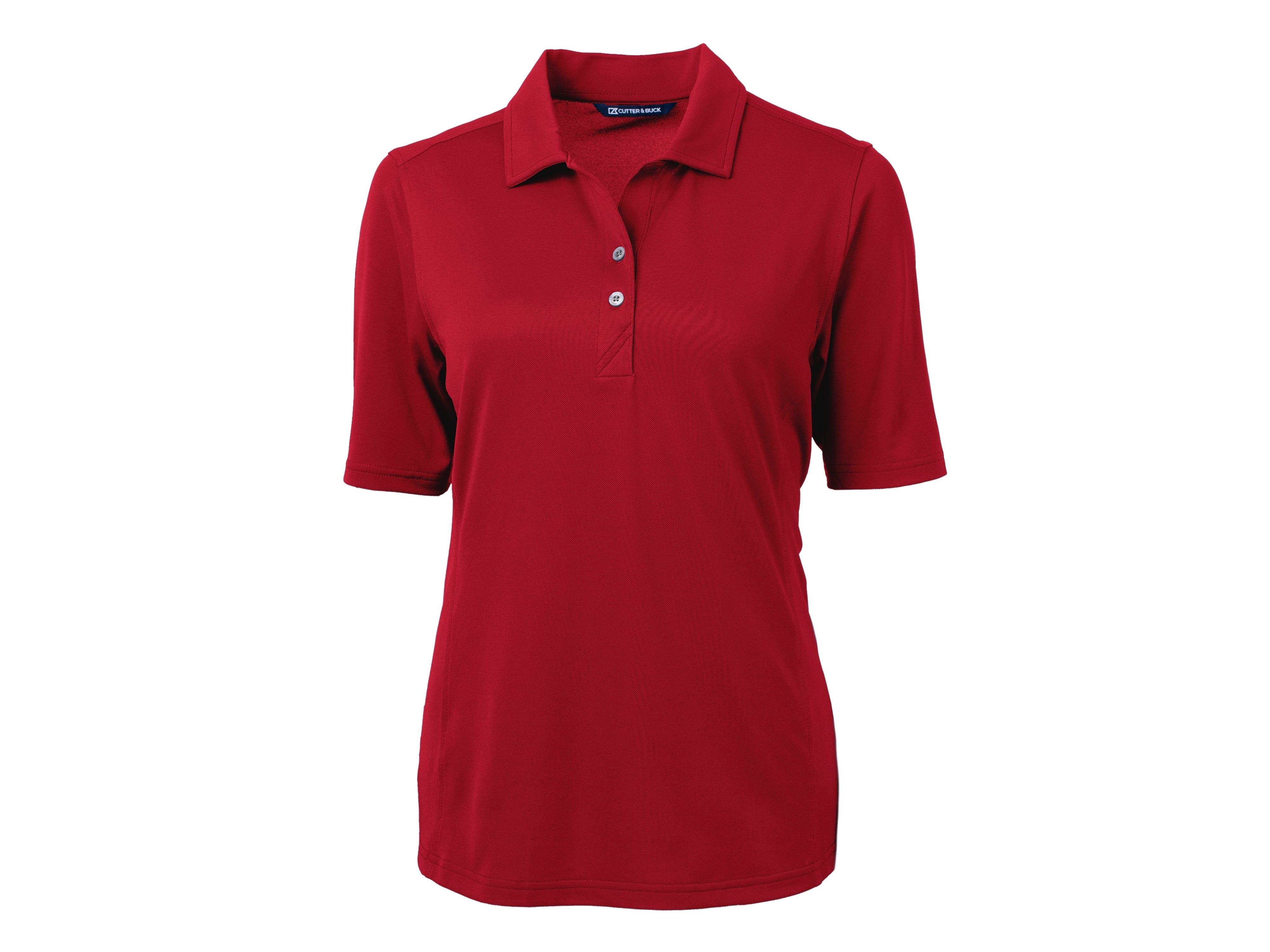 Cutter & Buck | Women's Virtue Eco Pique Recycled Short Sleeve Polo Shirt | in Red, Size 3Xl