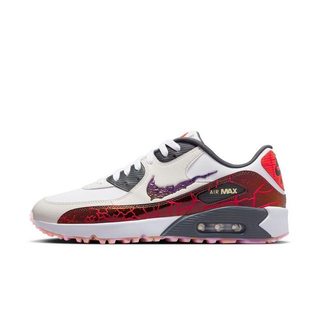 Air Max 90 G NRG Spikeless Golf Shoe-White/Grey/Red | NIKE | Golf 