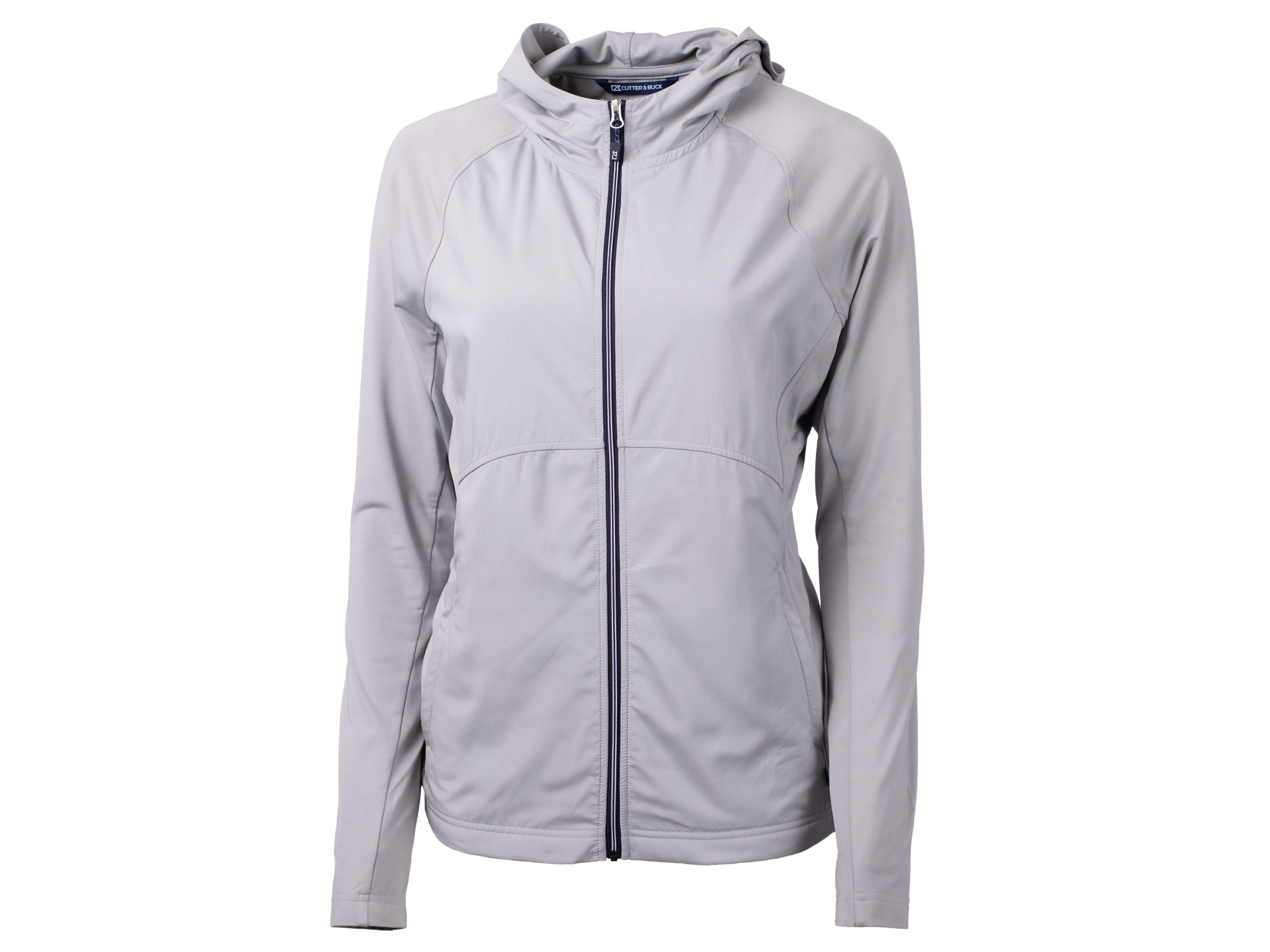 Cutter & Buck | Women's Adapt Eco Knit Hybrid Recycled Full Zip Jacket | in Grey, Size 3Xl