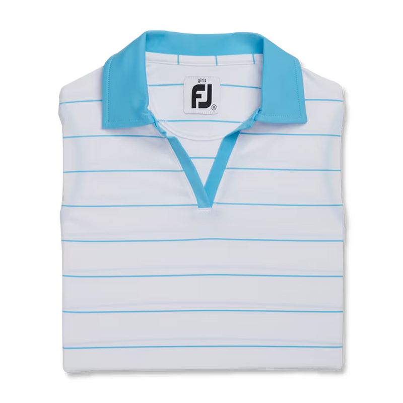 Girls' Striped Sleeveless Polo