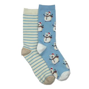 Chaussettes Cat Snowman pour femmes, 2 paires