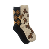 Women's 2 Pack Teddy Bears Crew Socks