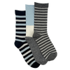 Women's 3 Pack Stripes Pack Crew Socks