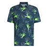 Men's Mesh Print Short Sleeve Polo