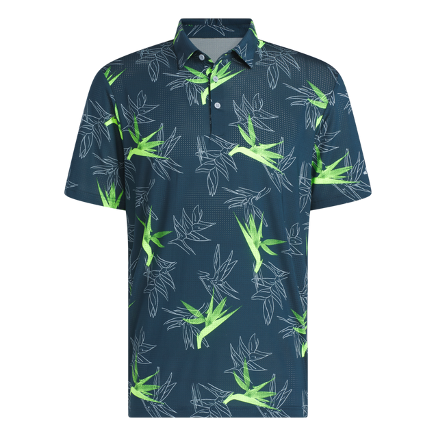 Men's Mesh Print Short Sleeve Polo