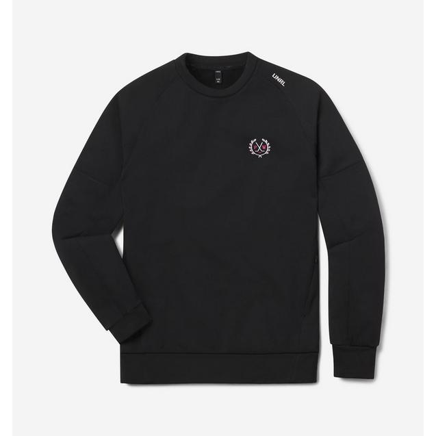 Men's Pink Whitney Crossover Crewneck Sweater BARSTOOL