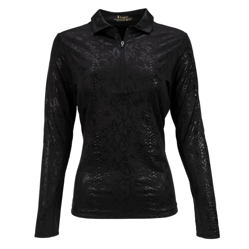 Women's Balance Print Long Sleeve Polo Plus